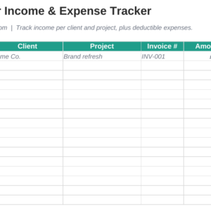 Freelancer Income & Expense Tracker