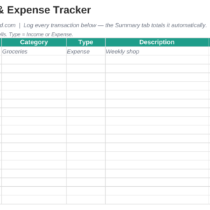 Income & Expense Tracker