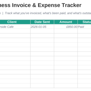 Small Business Invoice & Expense Tracker
